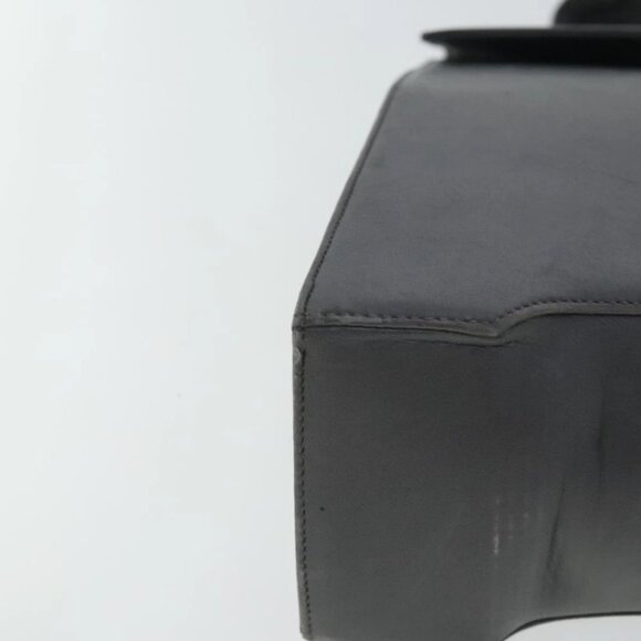 Salvatore Ferragamo Hand Bag Leather Gray Gold Auth bs18987 - Picture 2 of 16